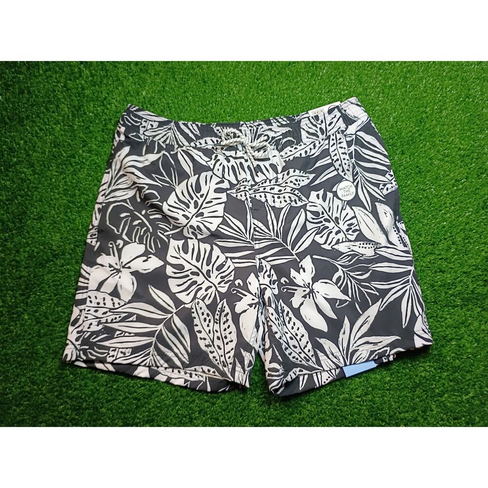 Member's Mark Men's Tropical Leaf Resort Swim Trunks Large NWT